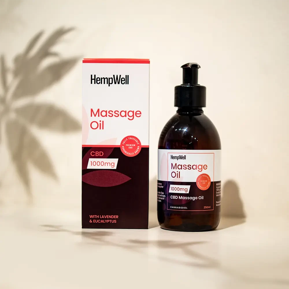 HempWell CBD Massage Oil | 1000mg CBD | 250ml Bottle