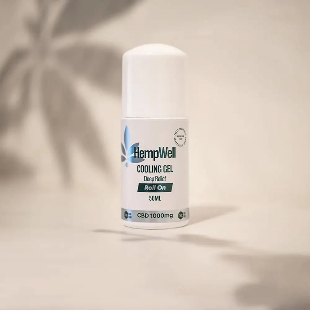 HempWell Cooling CBD Roll-on Gel | 1000mg CBD | 50ml Bottle