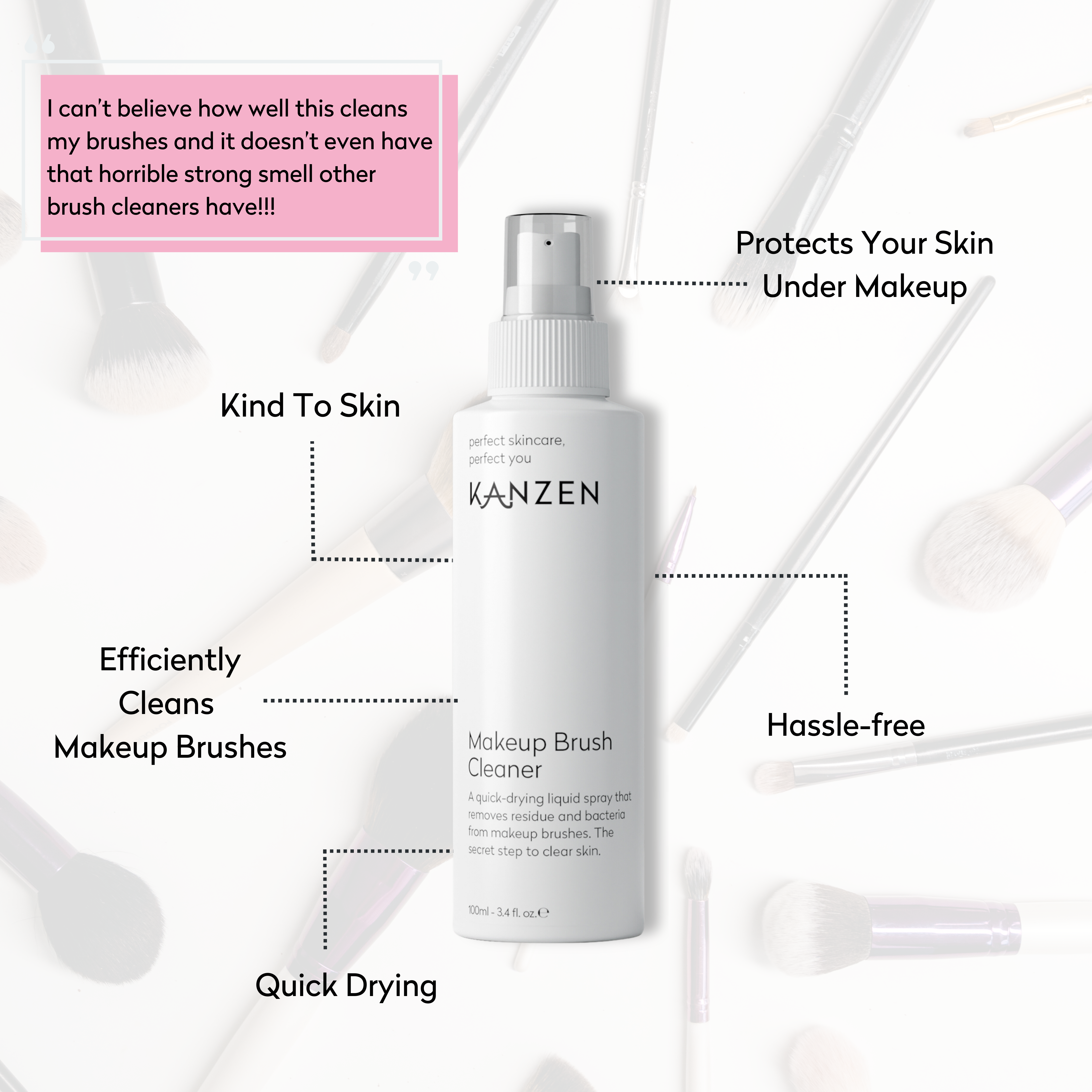 Kanzen Skincare: Makeup Brush Cleaner