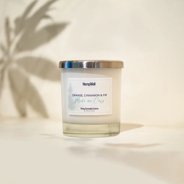 Luxury Scented CBD Candle | Mandarin, Cinnamon &amp; Fir