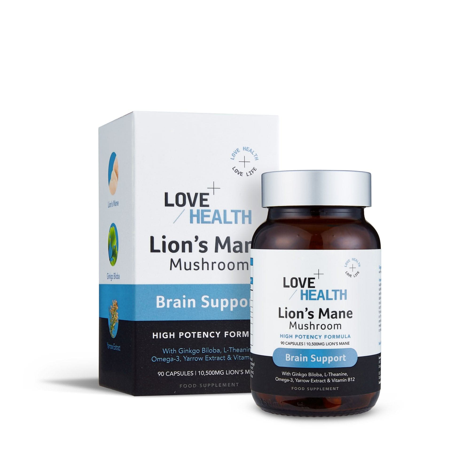 Lion's Mane Mushroom Capsules - Brain Support | 90 Capsules