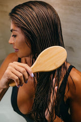 Bamboo Paddle Hair Brush (Round Head)