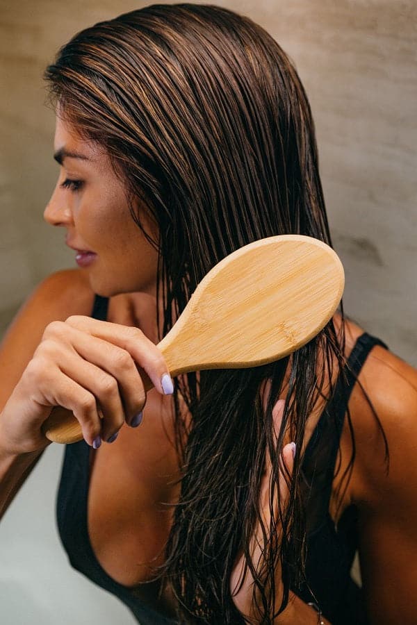 Bamboo Paddle Hair Brush (Round Head)