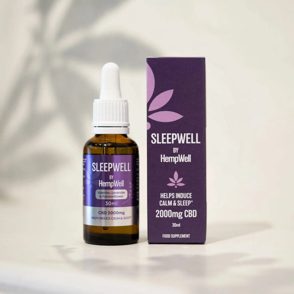 SleepWell CBD Oil | 2000mg CBD | 30ml Bottle | with Lavender and Valerian