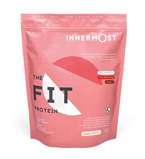 The front of The Fit Protein packaging.