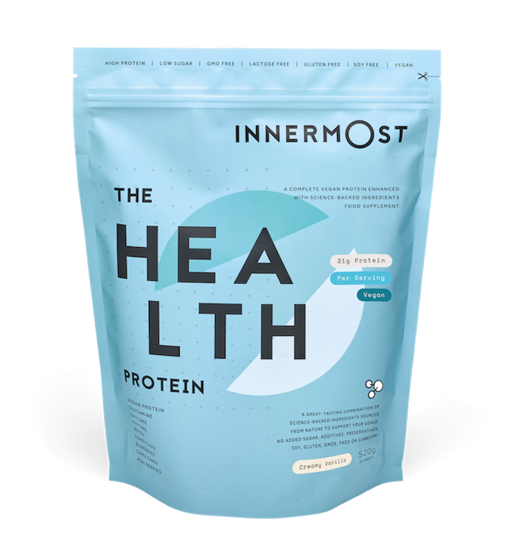 The front of The Health Protein packaging.