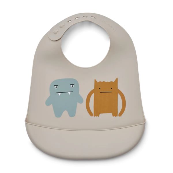 Liewood | Tilda Printed Bib 2-Pack - Monster / Mist | THE FIND