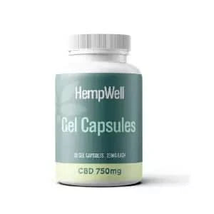 HempWell CBD Capsules 750mg CBD | 25mg Per Cap | 30 Gel Capsules