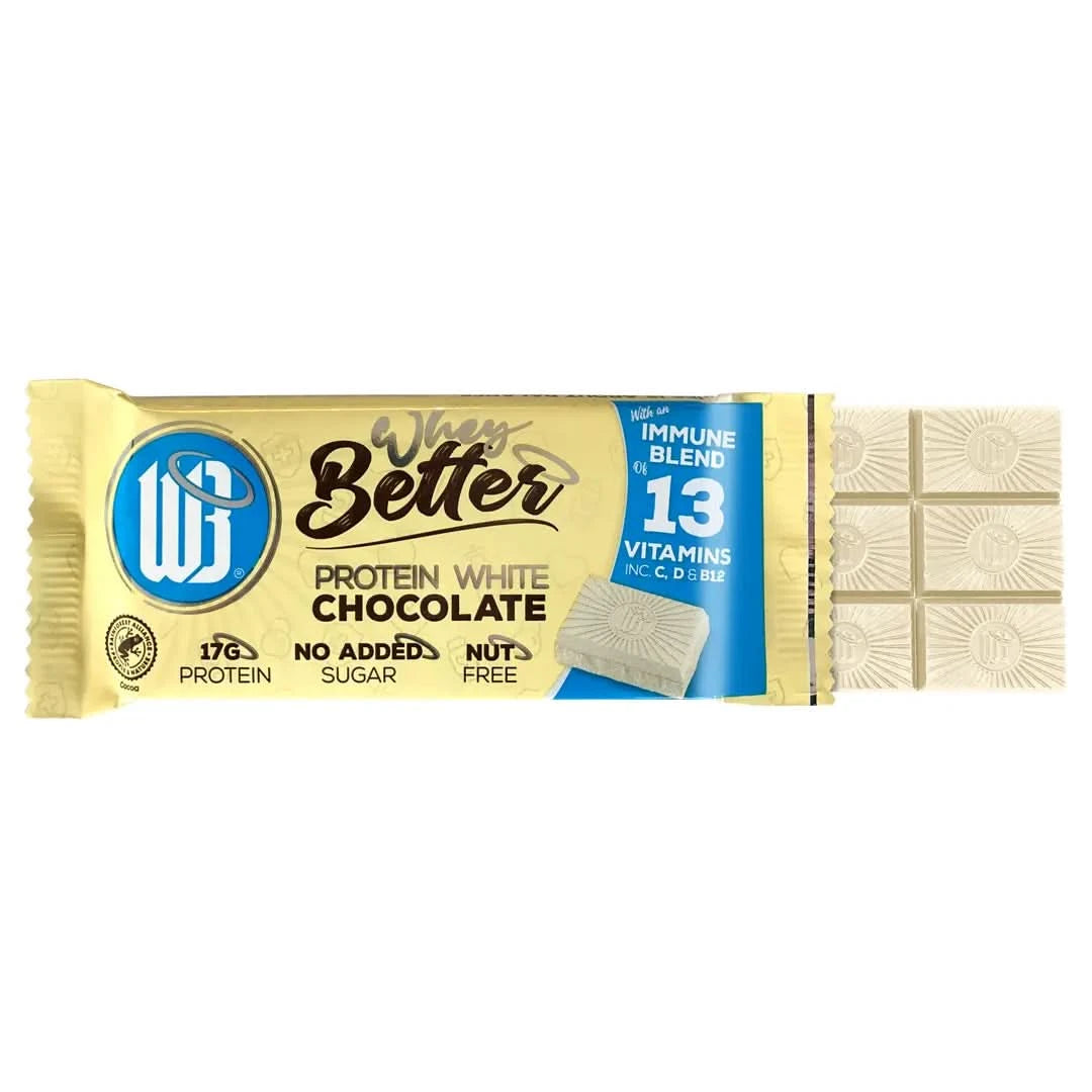 Protein White Chocolate 12x75g Bar Box - Immune Blend