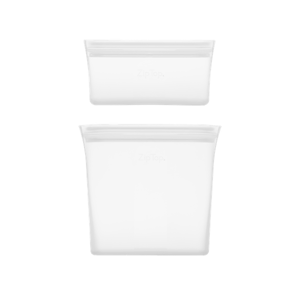 Zip Top | Reusable Silicone Bag Set - Frost | A Little Find