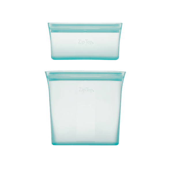 Zip Top | Reusable Silicone Bag Set - Teal | A Little Find