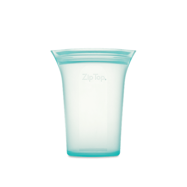 Zip Top | Medium Reusable Silicone Cup - Teal | A Little Find