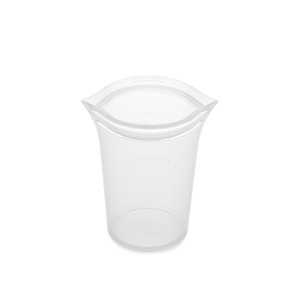 Zip Top | Medium Reusable Silicone Cup - Frost | A Little Find