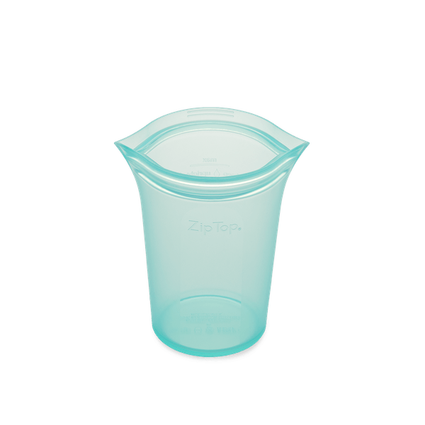 Zip Top | Medium Reusable Silicone Cup - Teal | A Little Find