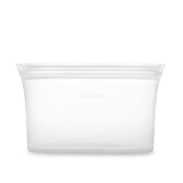 Zip Top | Large Reusable Silicone Dish - Frost | A Little Find