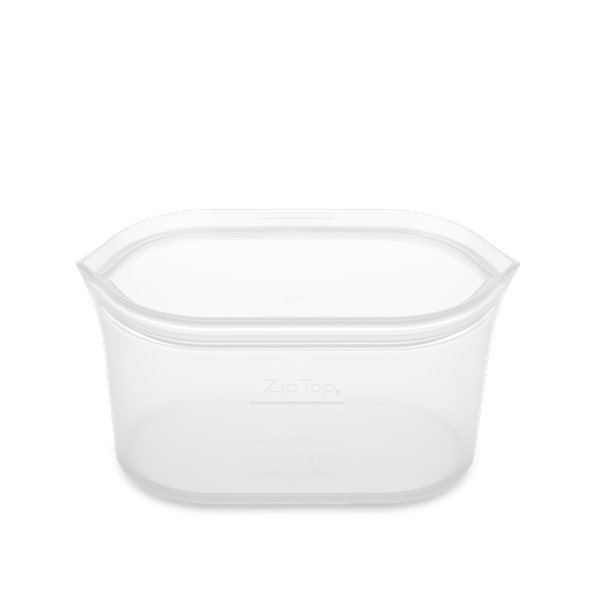Zip Top | Medium Reusable Silicone Dish - Frost | A Little Find